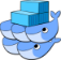 Docker Swarm logo - Docker feature for clustering and scheduling container workloads
