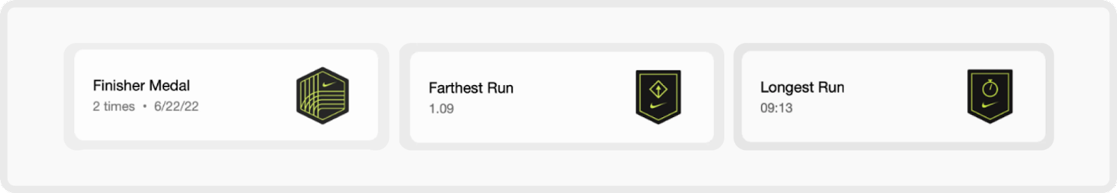 Screenshot from the Nike Run Club app