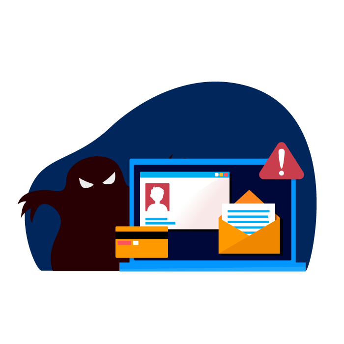 An image showing a dark shadow threating a desktop
