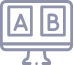 An icon depicting AB testing